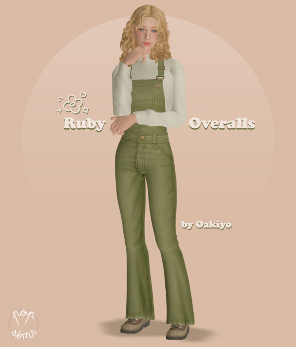 4t2 Oakiyo Ruby Overalls sims 2 by simsfinds - The Sims 2 Custom Content