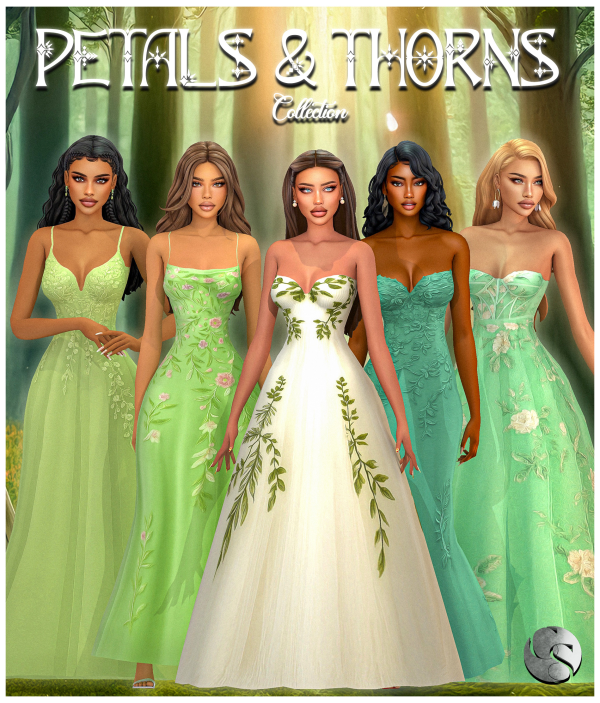 Alpha CAMUFLAJE Petals Thorns Collection Teaser by simsfinds - The Sims 4 Custom Content