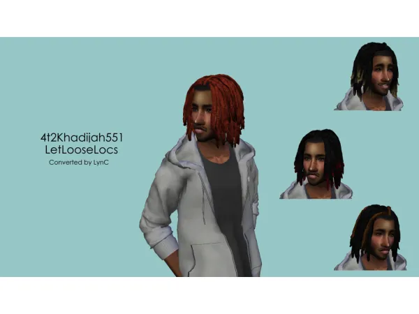 4t2Khadijah551 Let Loose Locs and Fitted Cap Locs by lyncsims - The Sims 2 Custom Content