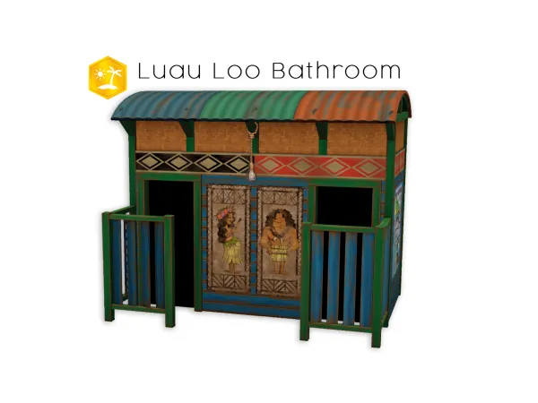 Island Living 4t2 Luau Loo Bathroom by cozy - The Sims 2 Custom Content