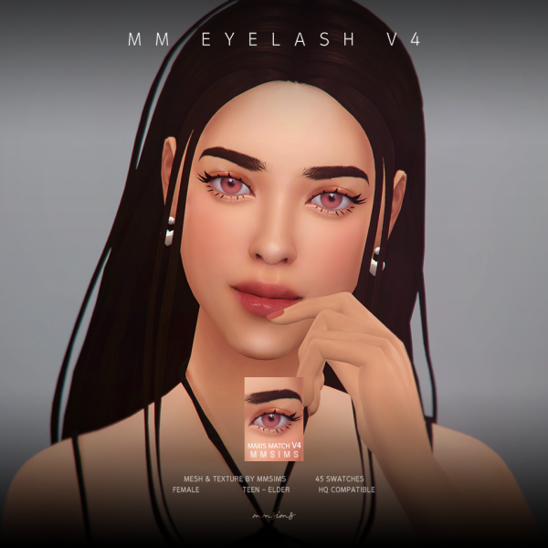 Maxis Match MMSIMS Eyelash Maxis Match v4 by simsfinds - The Sims 4 Custom Content