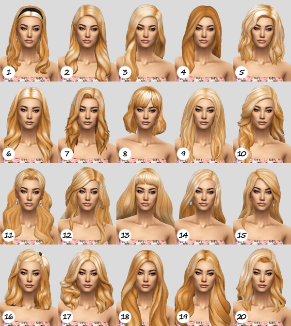 Maxis Match candycottonchu Natural hair recolor dump ft Sofia Lopez (NBHT) by simsfinds - The Sims 4 Custom Content