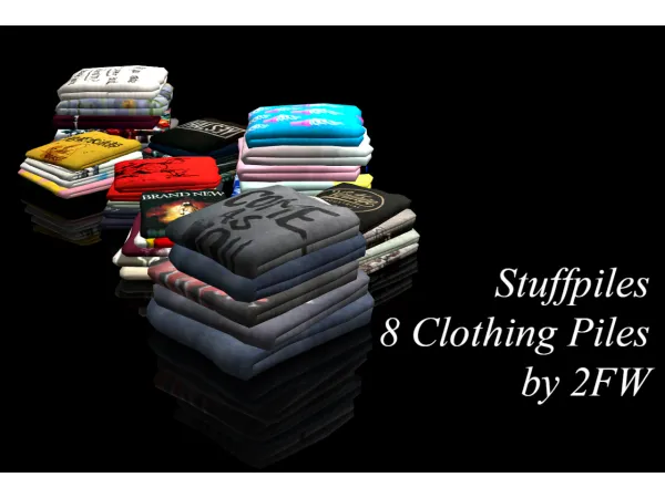 Stuffpiles 8 Clothing Piles (Advent Day Eight) by twofingerswhiskey - The Sims 2 Custom Content
