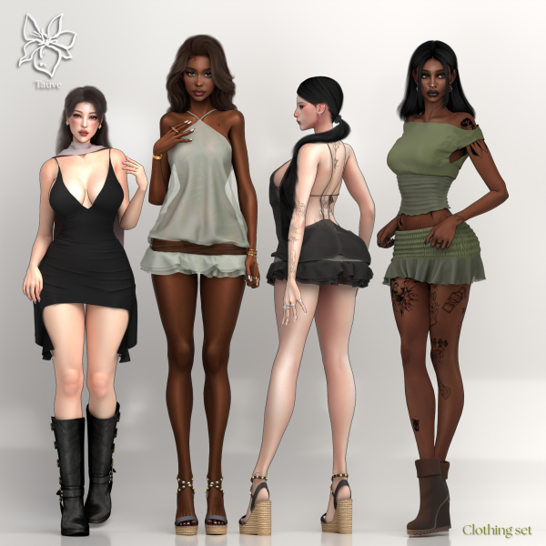 Alpha SEMINARE CLOTHING SET by simsfinds - The Sims 4 Custom Content