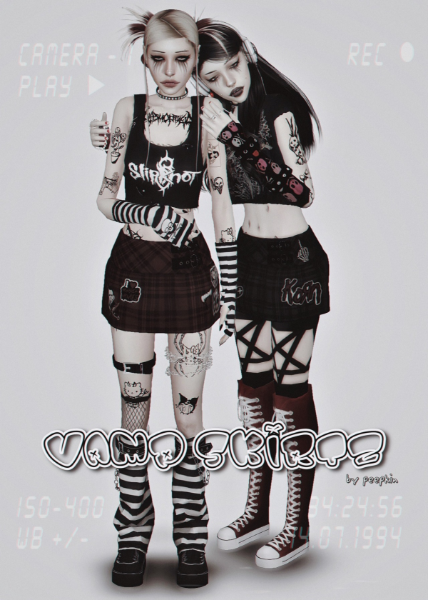 Alpha VAMP SKIRTZ by simsfinds - The Sims 4 Custom Content