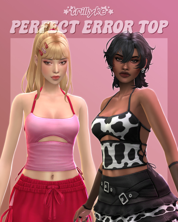 Maxis Match Perfect Error Top by simsfinds - The Sims 4 Custom Content