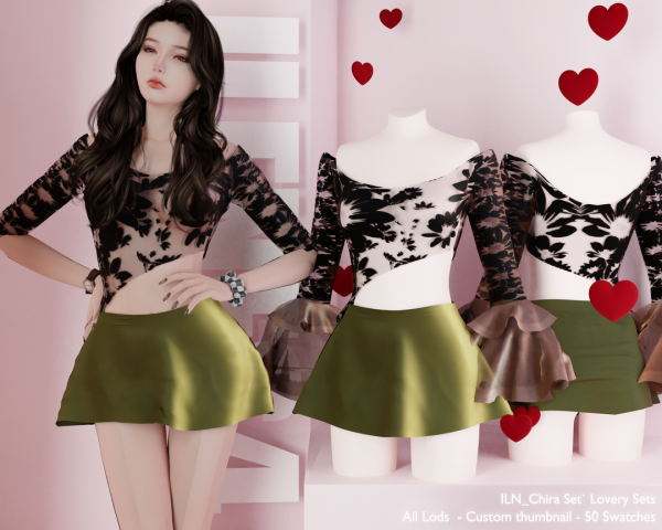 Alpha ILN Chira Set by ilenes4 - The Sims 4 Custom Content