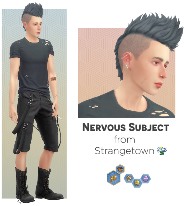 Maxis Match Nervous Subject by simsfinds - The Sims 4 Custom Content