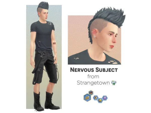 Maxis Match Nervous Subject by Ssspringroll - The Sims 4 Custom Content
