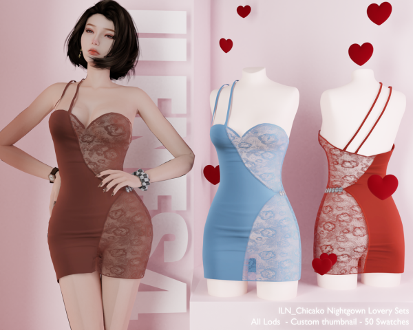 Alpha ILN Chicako Set by ilenes4 - The Sims 4 Custom Content