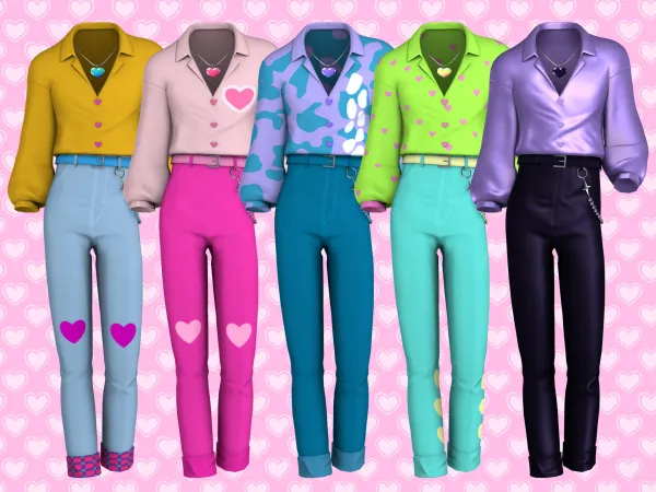 Mix KDH Romance Outfit by libepiece - The Sims 4 Custom Content