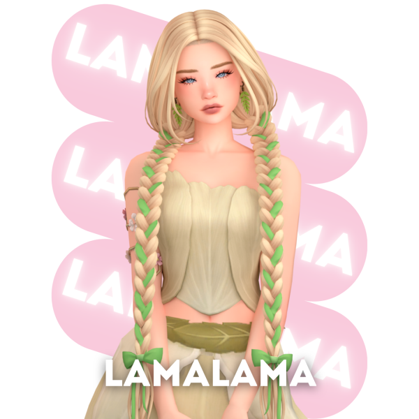 Maxis Match Hair Gena by simsfinds - The Sims 4 Custom Content