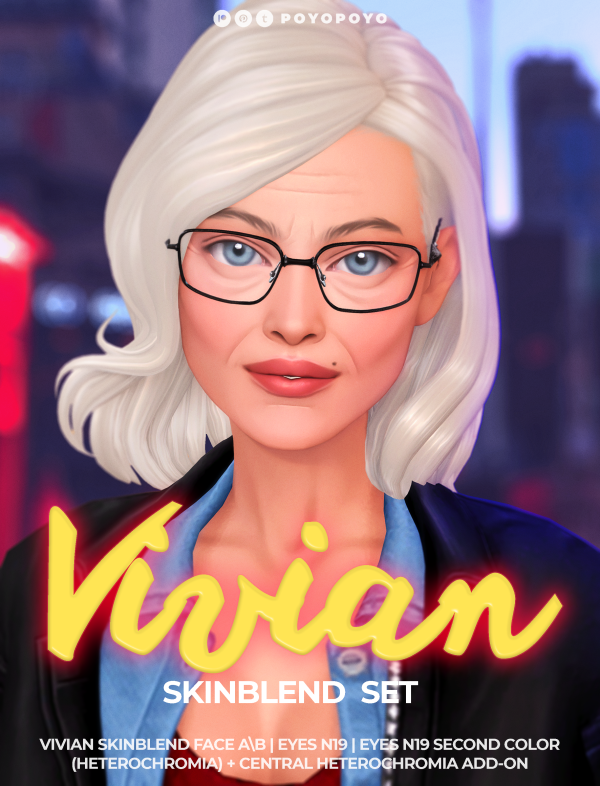 Maxis Match VIVIAN SKINBLEND SET Skinblend for Middle Aged Sims by simsfinds - The Sims 4 Custom Content