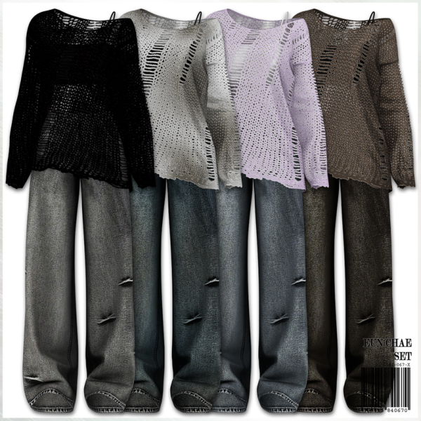 Alpha EunChae Set by simsfinds - The Sims 4 Custom Content