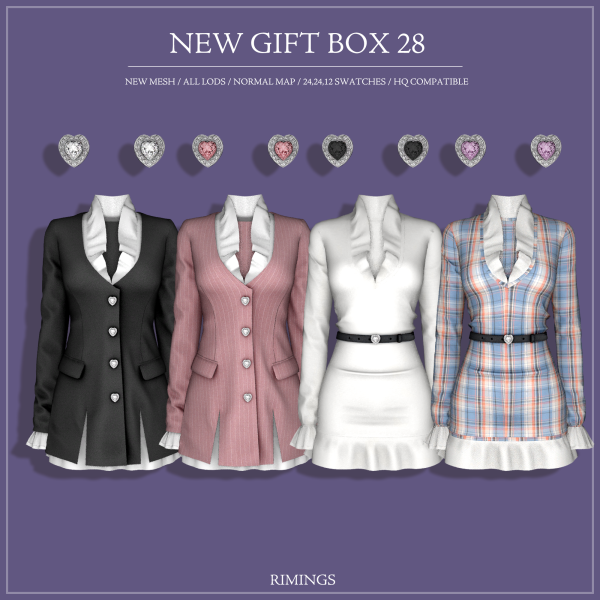 Alpha [RIMINGS] NEW GIFT BOX 28 by simsfinds - The Sims 4 Custom Content