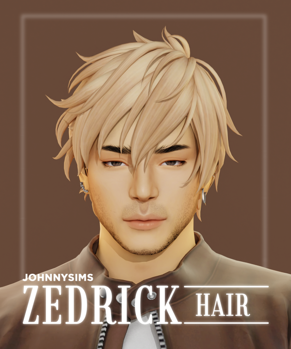 Maxis Match Zedrick Hair by simsfinds - The Sims 4 Custom Content