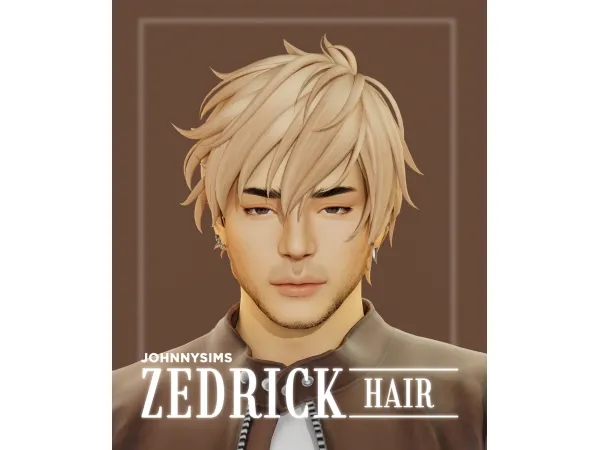 Maxis Match Zedrick Hair by johnnysims - The Sims 4 Custom Content