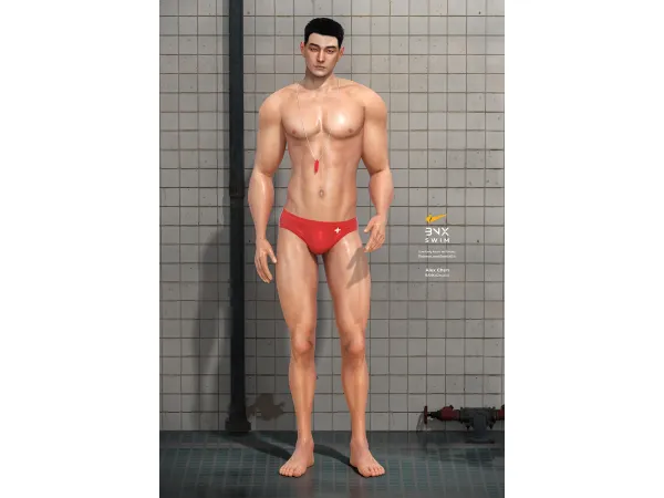 Alpha BNX SWIM by BANK42n - The Sims 4 Custom Content