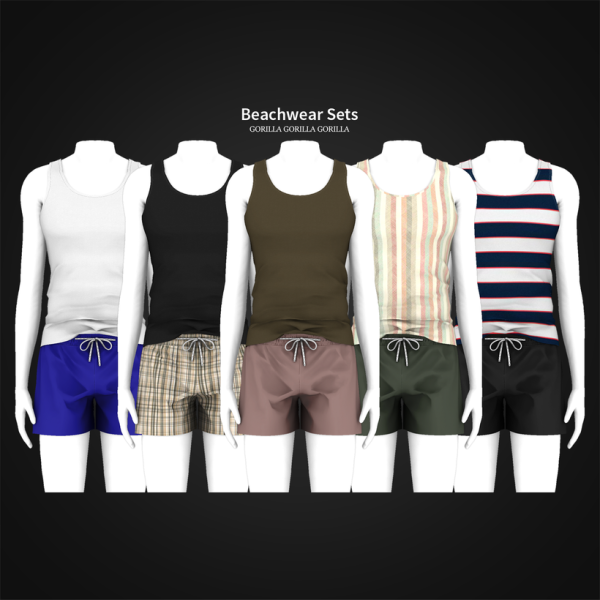 Alpha Beachwear Sets by simsfinds - The Sims 4 Custom Content