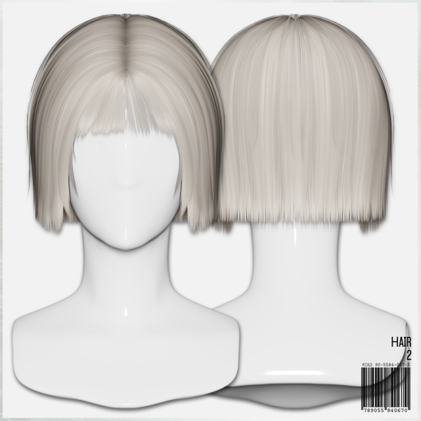 Alpha MIRO Hair 2 by simsfinds - The Sims 4 Custom Content