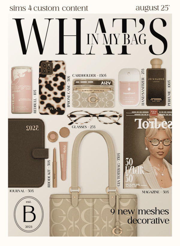 Mix What's in my Bag by simsfinds - The Sims 4 Custom Content