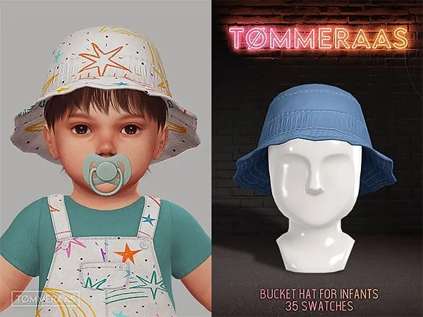 Mix TØMMERAAS Bucket Hat for Infants (130) by tommeraas - The Sims 4 Custom Content