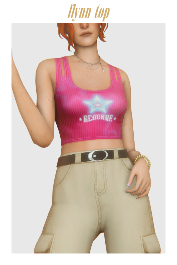 Maxis Match flynn top by simsfinds - The Sims 4 Custom Content