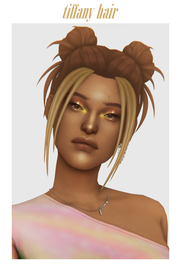 Maxis Match tiffany hair by simsfinds - The Sims 4 Custom Content