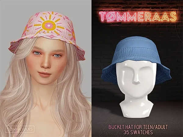 Mix Tu00d8MMERAAS Bucket Hat for TeenAdult (133) - The Sims 4 Custom Content