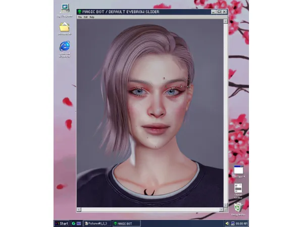 Mix DEFAULT BROWS SLIDER by MAGIC BOT - The Sims 4 Custom Content