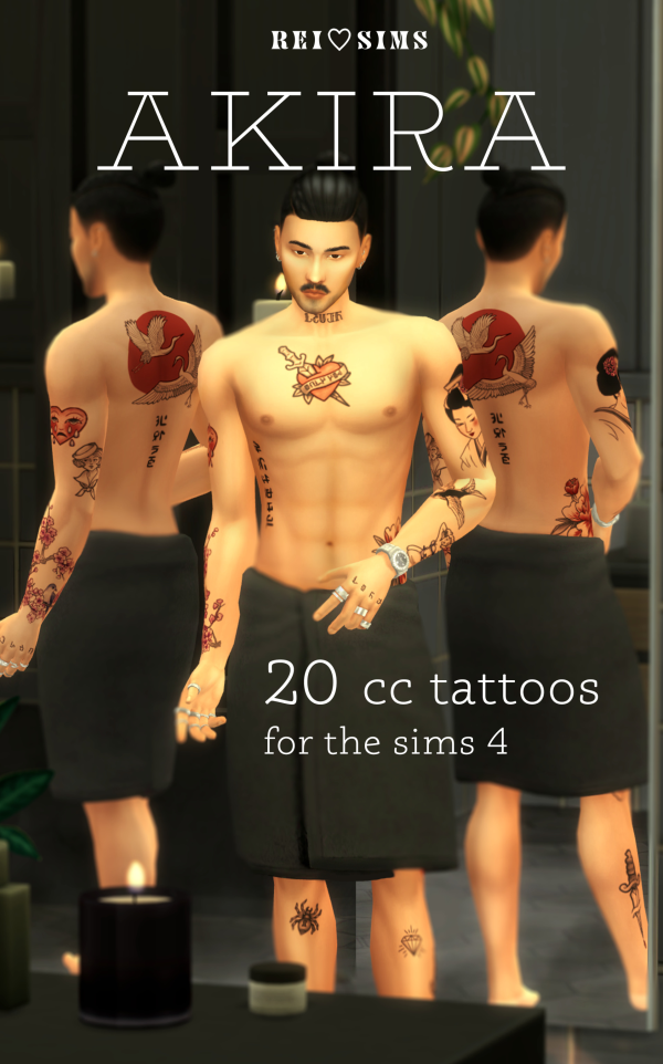 Mix 𝕒𝕜𝕚𝕣𝕒 20 maxis match tattoos by simsfinds - The Sims 4 Custom Content
