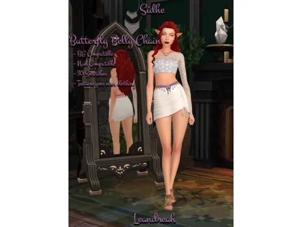 Sidhe Butterfly Belly Chain By Leandreah