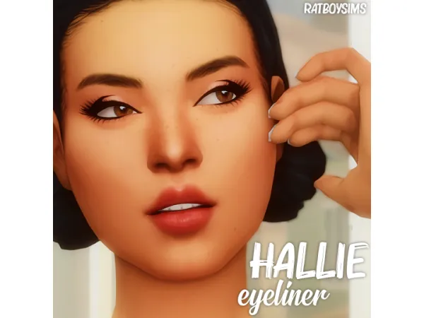 Maxis Match hallie eyeliner by ratboysims - The Sims 4 Custom Content