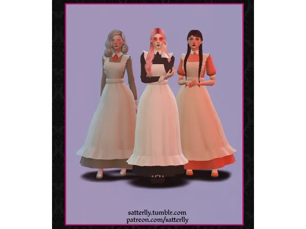 Set of Three Maid dresses by satterlly