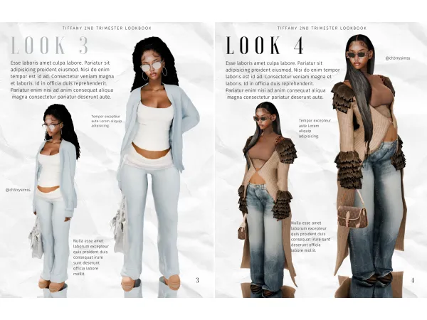 Alpha tiffany 2nd trimester lookbook 3 and 4 by simsfinds - The Sims 4 Custom Content