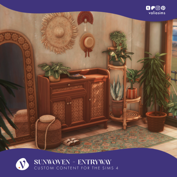 Maxis Match Sunwoven Entryway by simsfinds - The Sims 4 Custom Content