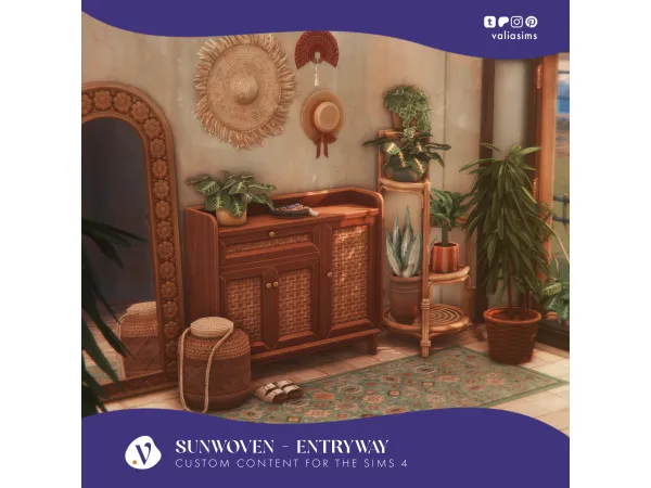 Maxis Match Sunwoven Entryway by valiasims - The Sims 4 Custom Content