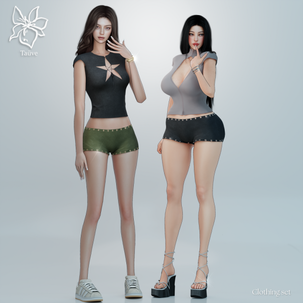 Alpha DESERT PARTY PT2 CLOTHING SET by simsfinds - The Sims 4 Custom Content