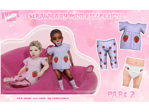 Alpha Strawbaby Mini Collection Part 2 by simsfinds - The Sims 4 Custom Content