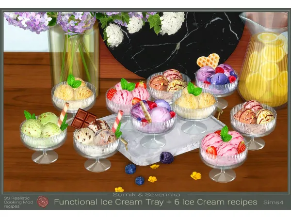 Alpha Functional Ice Cream Tray by Somik_Severinka - The Sims 4 Custom Content