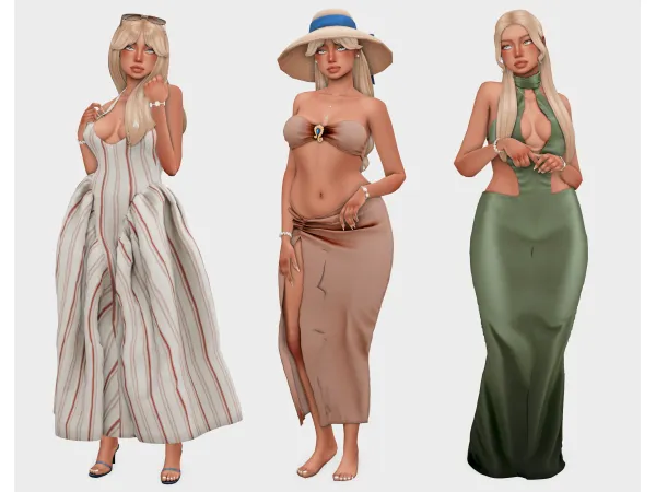 weekend in rhode island | sims 4 lookbook by boujeesimss