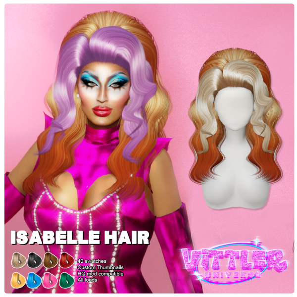 Alpha Isabelle Female Hair by simsfinds - The Sims 4 Custom Content