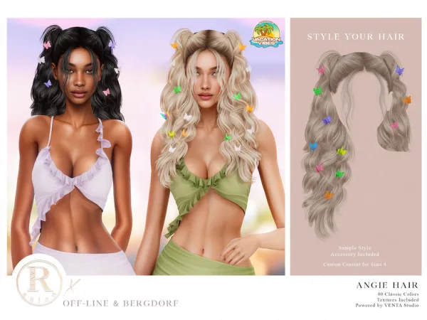 Alpha RAMA Angie Hair by thesimsresource - The Sims 4 Custom Content