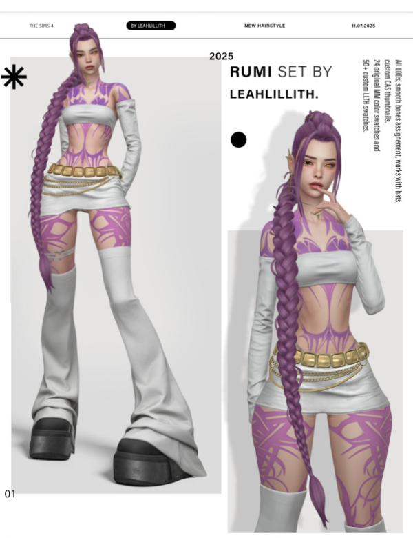 Maxis Match Rumi Hairstyle Accessories by simsfinds - The Sims 4 Custom Content