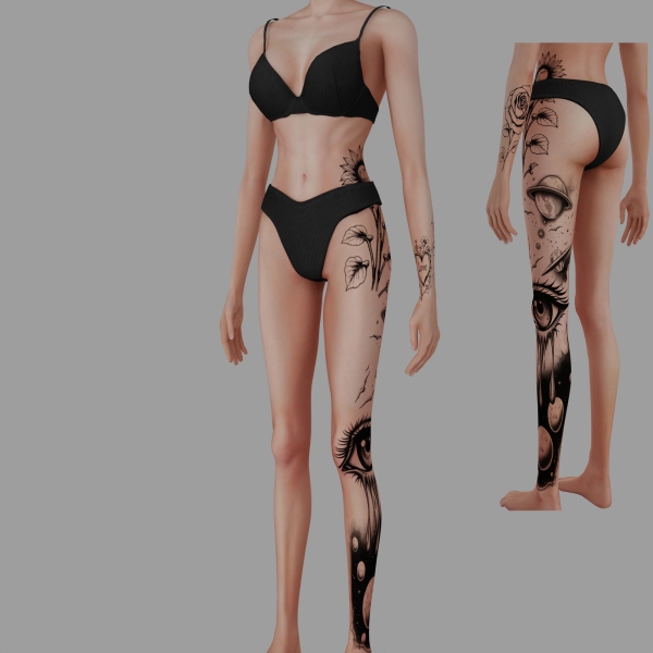 Mix Female tattoo 39 by simmer_creator - The Sims 4 Custom Content