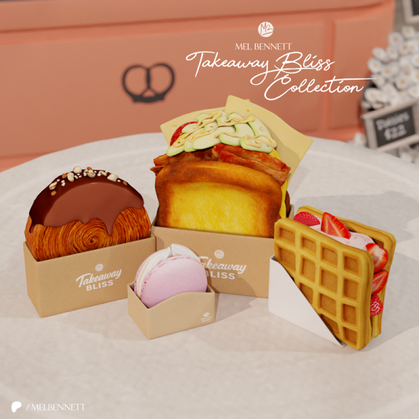 Mix Takeaway Bliss Collection by melbennett - The Sims 4 Custom Content