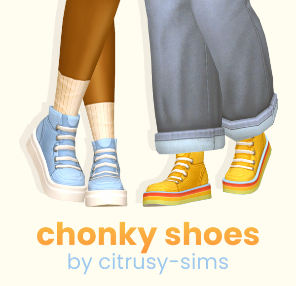 Maxis Match chonky shoes sims by simsfinds - The Sims 4 Custom Content