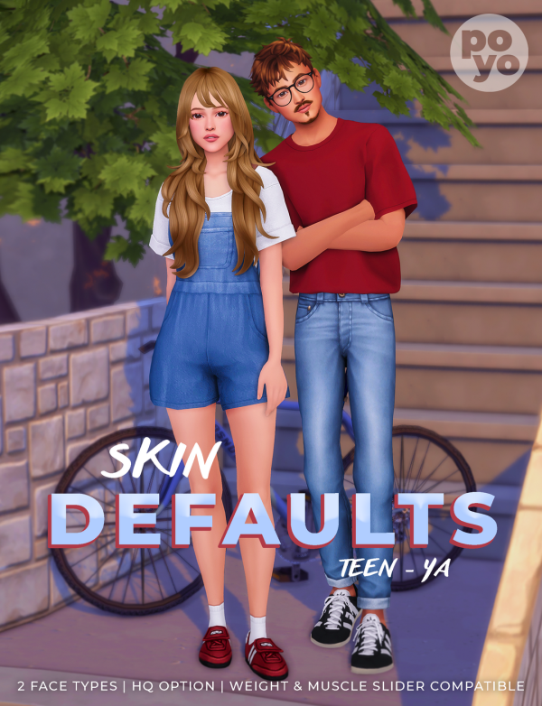 Maxis Match SKIN DEFAULTS FOR TEENS AND YOUNG ADULTS by simsfinds - The Sims 4 Custom Content