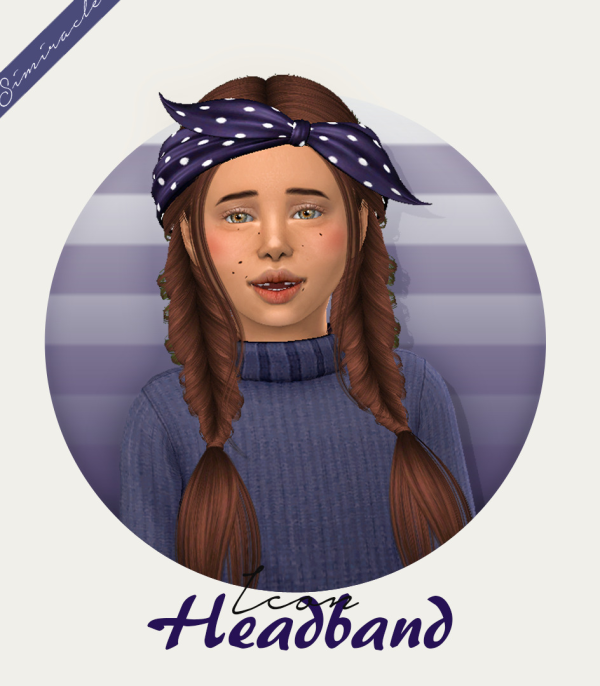 Alpha simiracle Icon Headband Separated Kids Version by simsfinds - The Sims 4 Custom Content