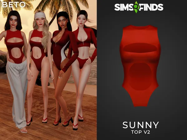 Alpha Sunny (Top V2) by Beto_ae0 - The Sims 4 Custom Content